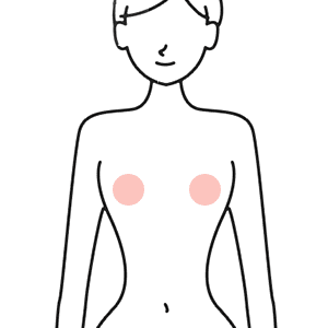 乳輪周りの範囲