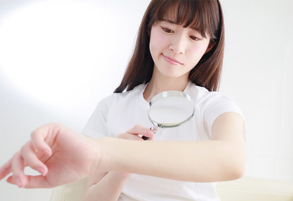 産毛はメラニンが少ない