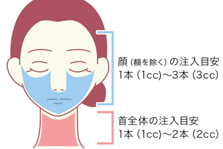 使用部位と注入目安