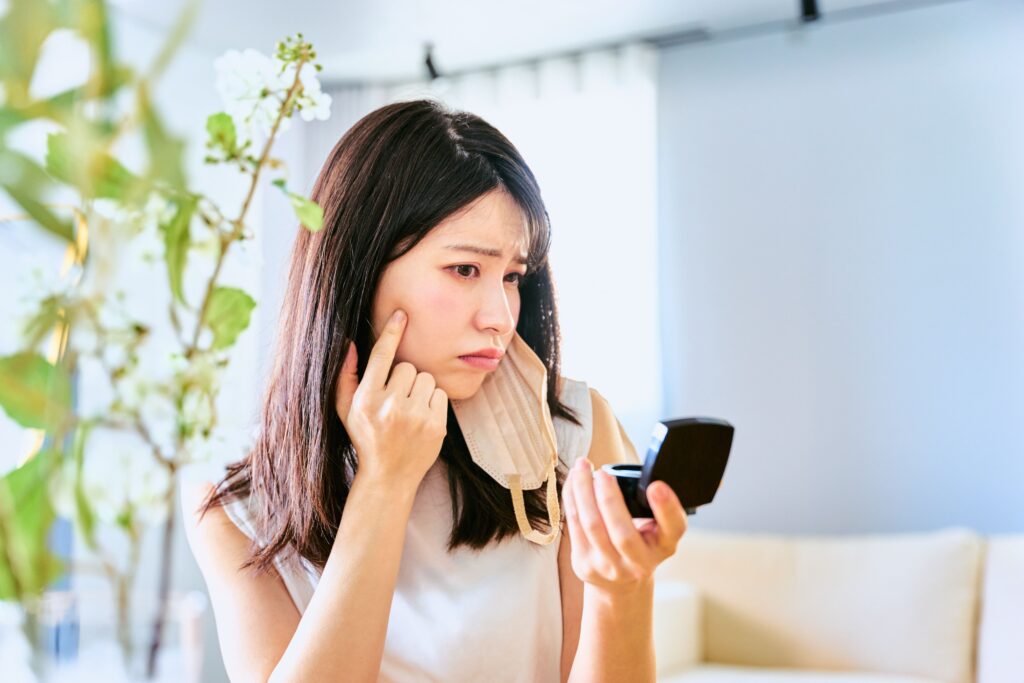 肌のかさつきや凸凹