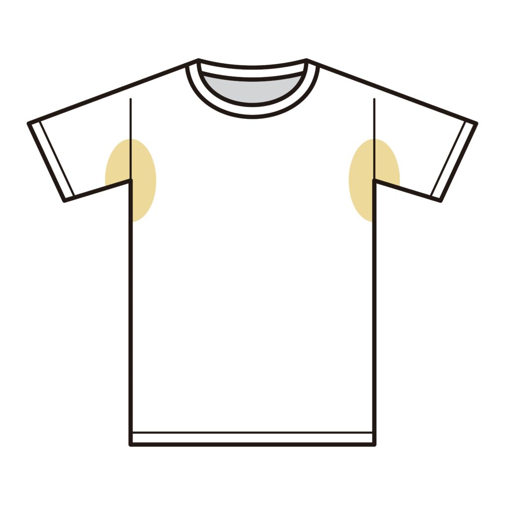 衣類の脇の部分に黄ばみができる